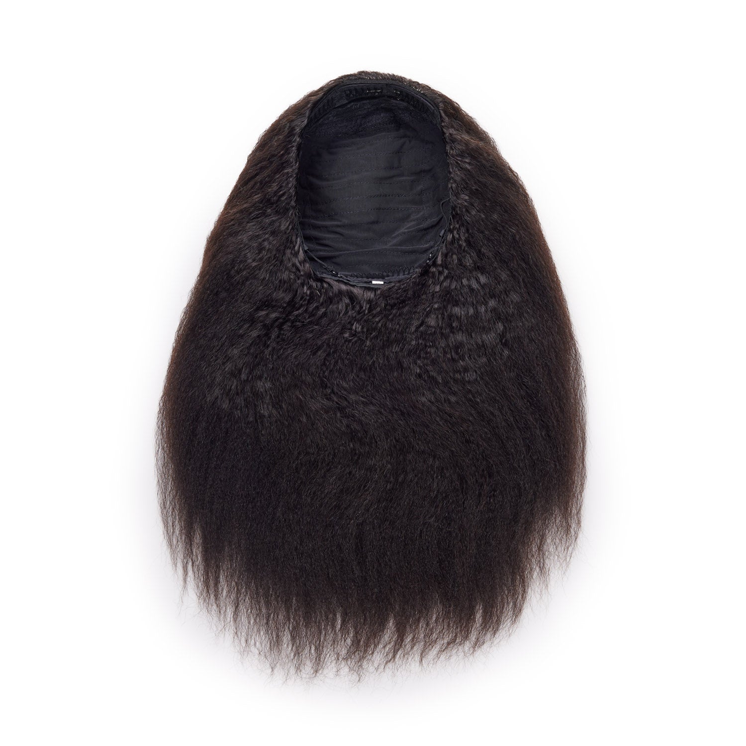 Black hair extension on a white background