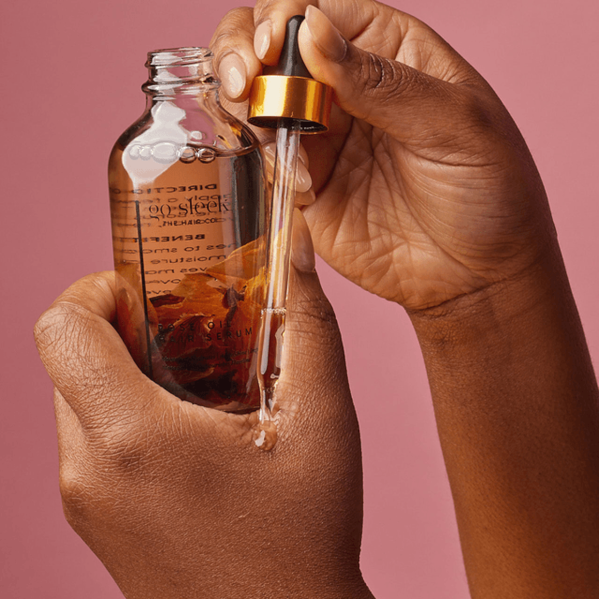 Suero para el cabello con aceite de rosas