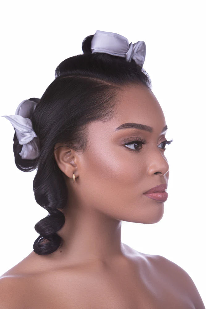 heatless curls, silk rollers on hair
