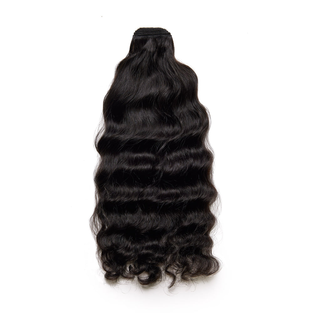 black Burmese  long Loose Curly bundle