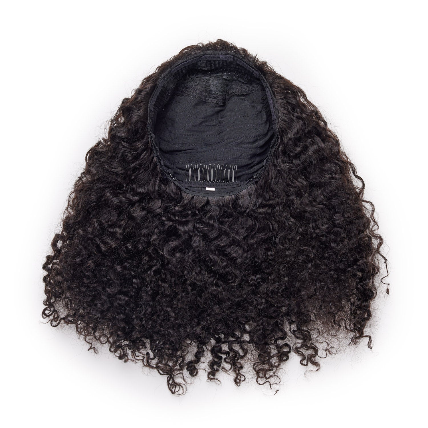 Curly wig on a white background