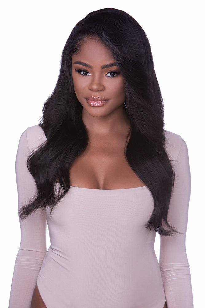 Deep wave closure wig