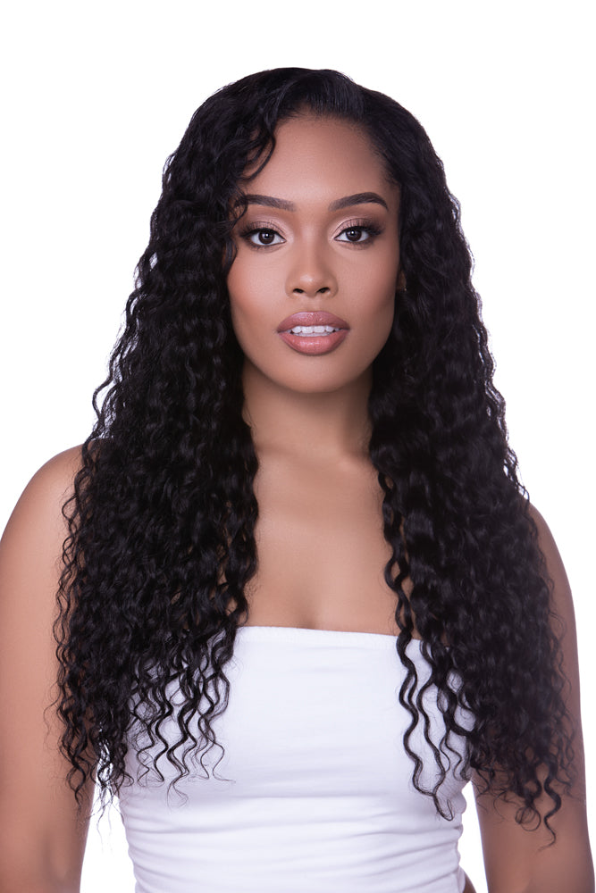 Deep wave closure wig
