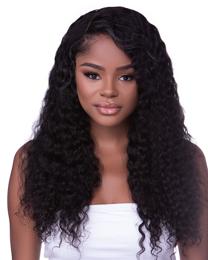 Deep wave closure wig